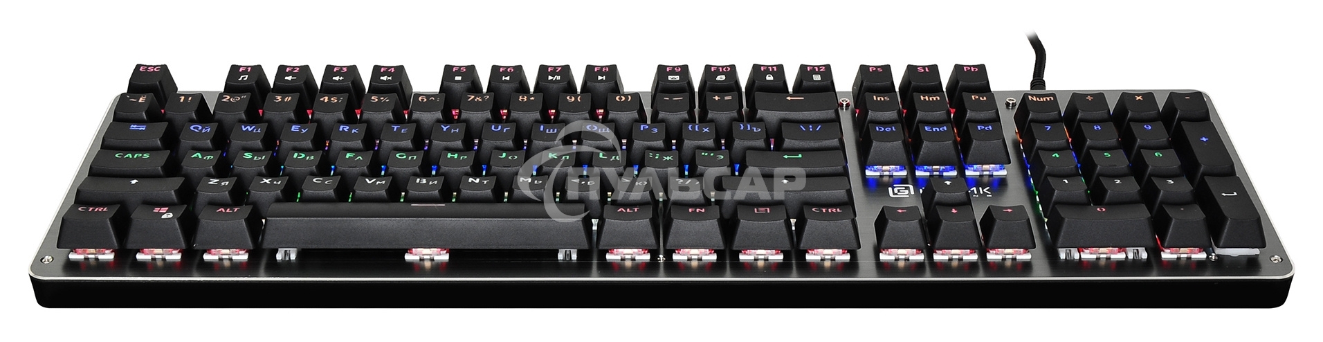 Клавиатура проводная Oklick 970G DARK KNIGHT механическая черный USB Gamer LED