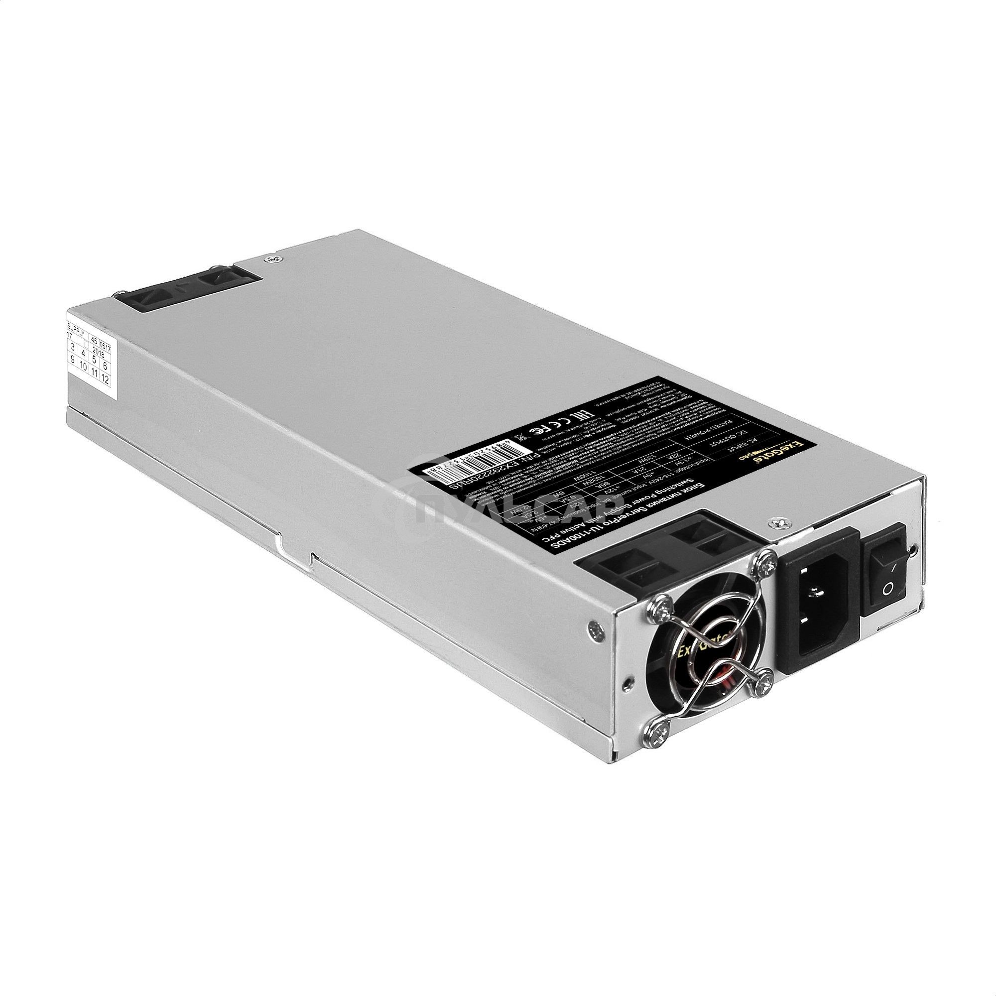 Блок питания серверный 1100W ExeGate ServerPRO-1U-1100ADS (1U, APFC, КПД 92% (80 PLUS Platinum), )