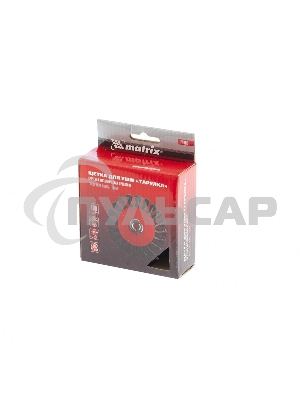 Щетка Matrix для УШМ, 100 мм, М14, Тарелка, крученая проволока 0,5 мм