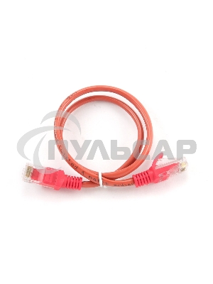 Патч-корд UTP Cablexpert кат.5e, 0.5м, литой, многожильный (красный)