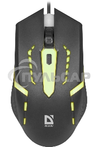 Мышь проводная Defender Hit MB-601 черный, 1200 dpi, USB, кнопки - 4