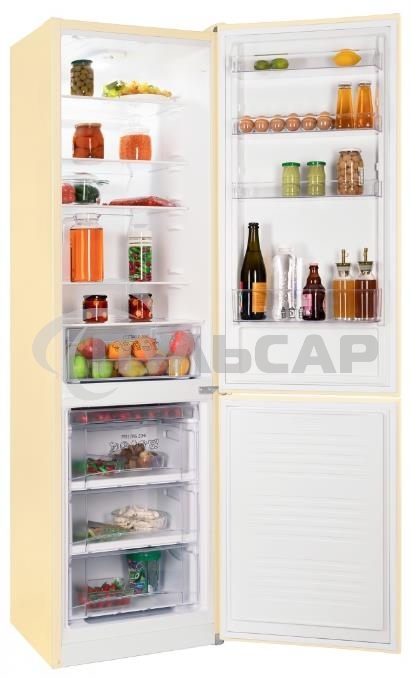 Холодильник Nordfrost NRB 164NF Me бежевый мрамор двухкамерный 238/105 л морозилка снизу, капельная система