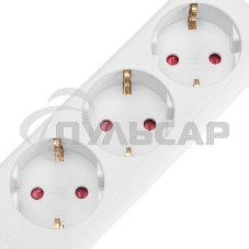 Удлинитель STANDARD 3 гнезда, 5м, 3х1,0мм², с/з, белый Rexant