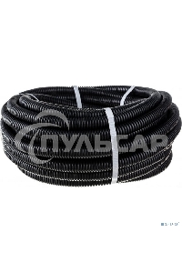 Труба гофрированная из ПНД, с зондом, черная, Ø25 мм (бухта 25 м/уп.) Rexant