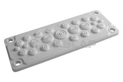 Ввод кабельный пластик V0 UL94. (25 отв.) IP65 ДКС R5HTC25