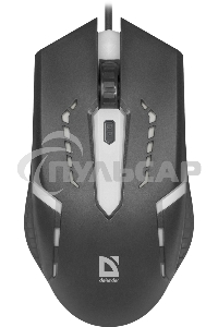 Мышь проводная Defender Hit MB-601 черный, 1200 dpi, USB, кнопки - 4