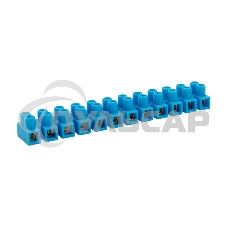 Клеммная винтовая колодка KВ-14 6-14, ток 20 A, полиэтилен синий Rexant (10 шт./уп.)
