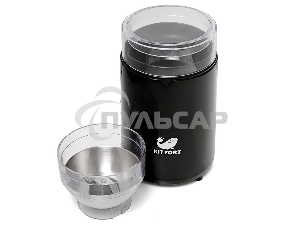 Кофемолка Kitfort КТ-1314 Напряжение: 220 - 230 В, 50/60 Гц.Мощность: 150 Вт.Вместимость: 60 г зерен.