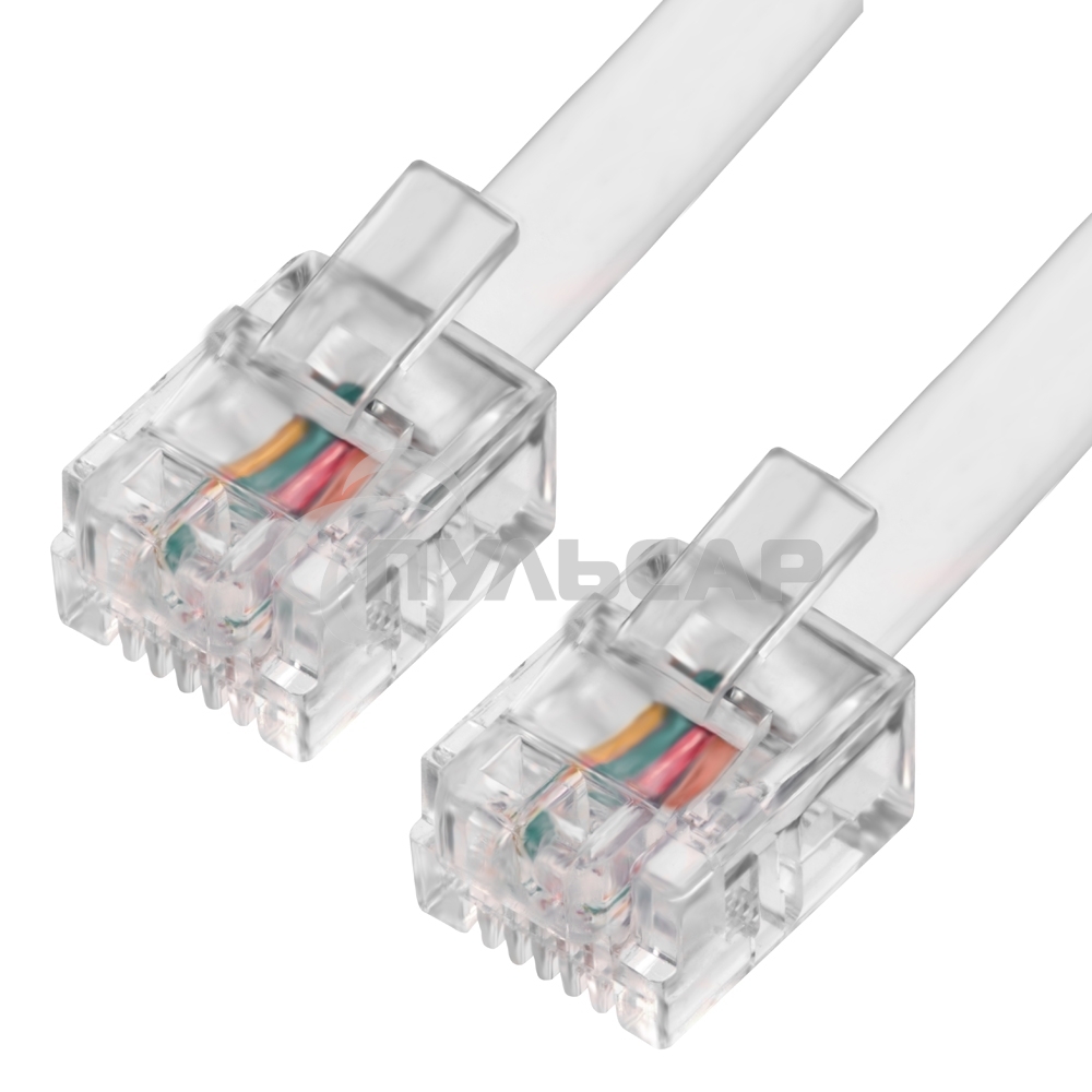 Телефонный шнур Greenconnect удлинитель для аппарата 1.0m GCR-TP6P4C-1.0m, 6P4C (джек 6p4c - jack 6p4c) белый Greenconnect Телефонный шнур удлинитель для аппарата 1.0m GCR-TP6P4C-1.0m, 6P4C (джек 6p4c - jack 6p4c) белый