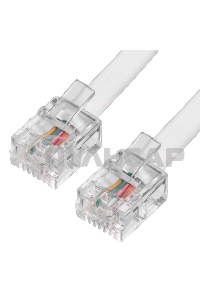 Телефонный шнур Greenconnect удлинитель для аппарата 1.0m GCR-TP6P4C-1.0m, 6P4C (джек 6p4c - jack 6p4c) белый Greenconnect Телефонный шнур удлинитель для аппарата 1.0m GCR-TP6P4C-1.0m, 6P4C (джек 6p4c - jack 6p4c) белый