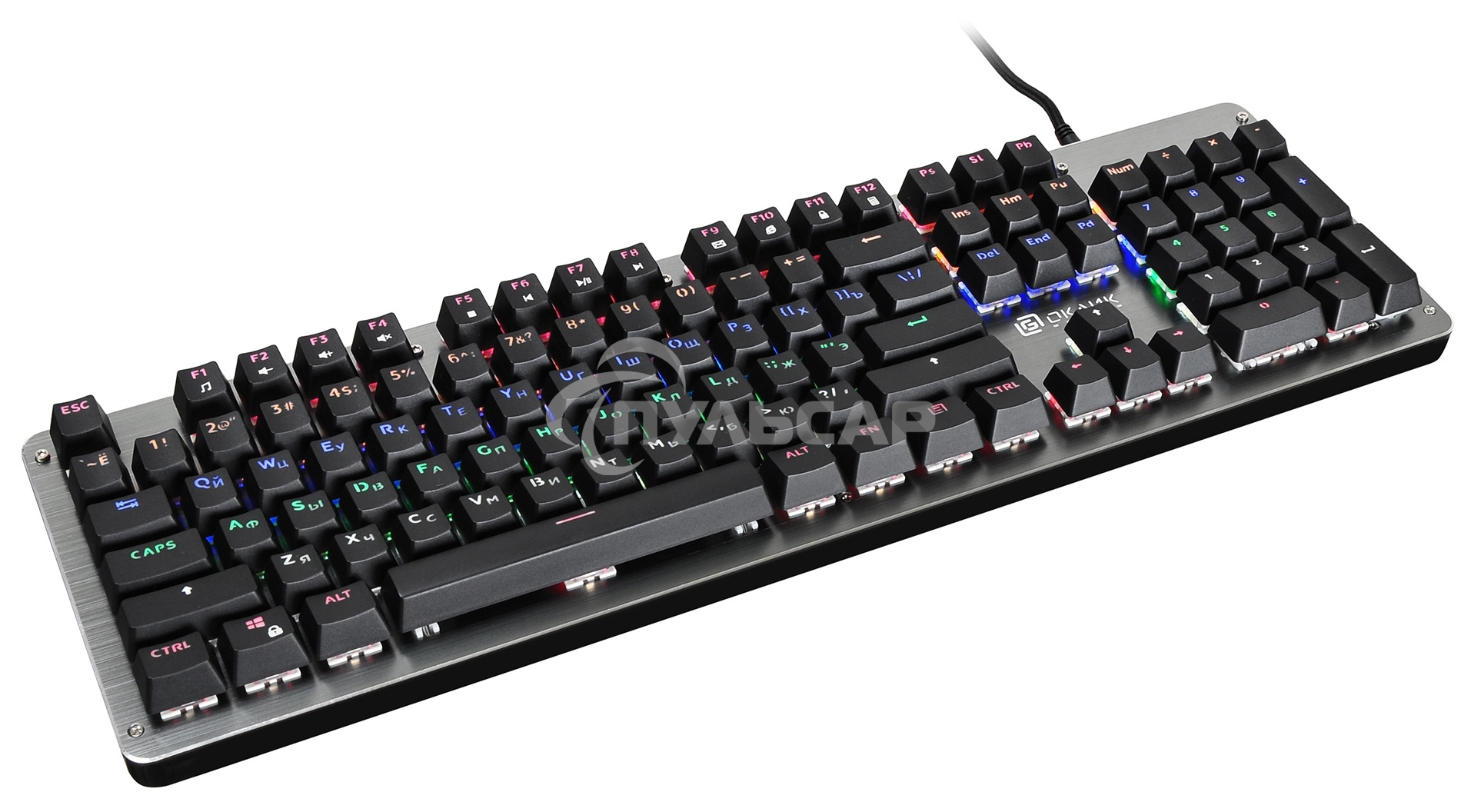 Клавиатура проводная Oklick 970G DARK KNIGHT механическая черный USB Gamer LED