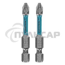 Набор бит торсионных PZ2x50 мм, для ударных шуруповертов, 2 шт. Gross