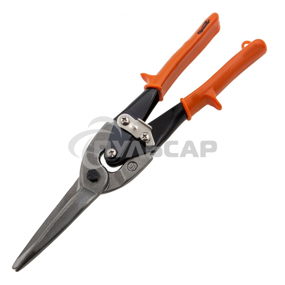 Ножницы по металлу, удлиненные, 290 мм, пряморежущие, обрезиненные рукоятки Sparta