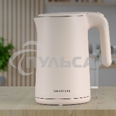 Чайник электрический Galaxy Line GL 0327, пудровый, пластик, 1800 Вт, 1,5 л
