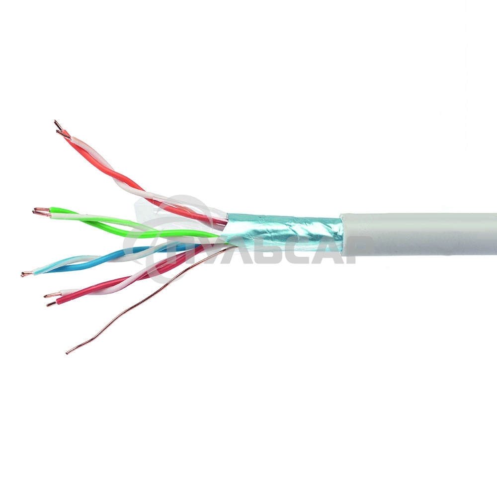 Кабель Cablexpert (RU) FTP indoor 4x2x0.51, медный, кат.5e, однож., 100м, box, серый