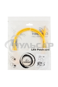 Патч-корд UTP Cablexpert кат.5e, 1м, литой, многожильный (желтый)