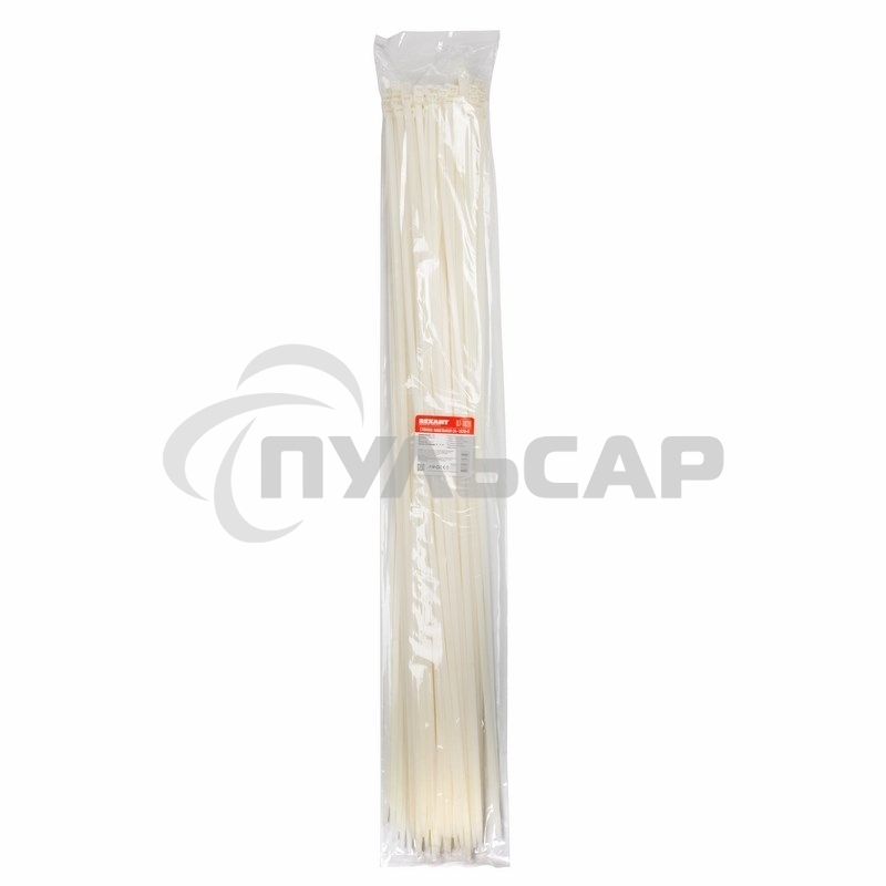 Хомут-стяжка кабельная нейлоновая Rexant 1020 x9,0 мм, белая, упаковка 100 шт.