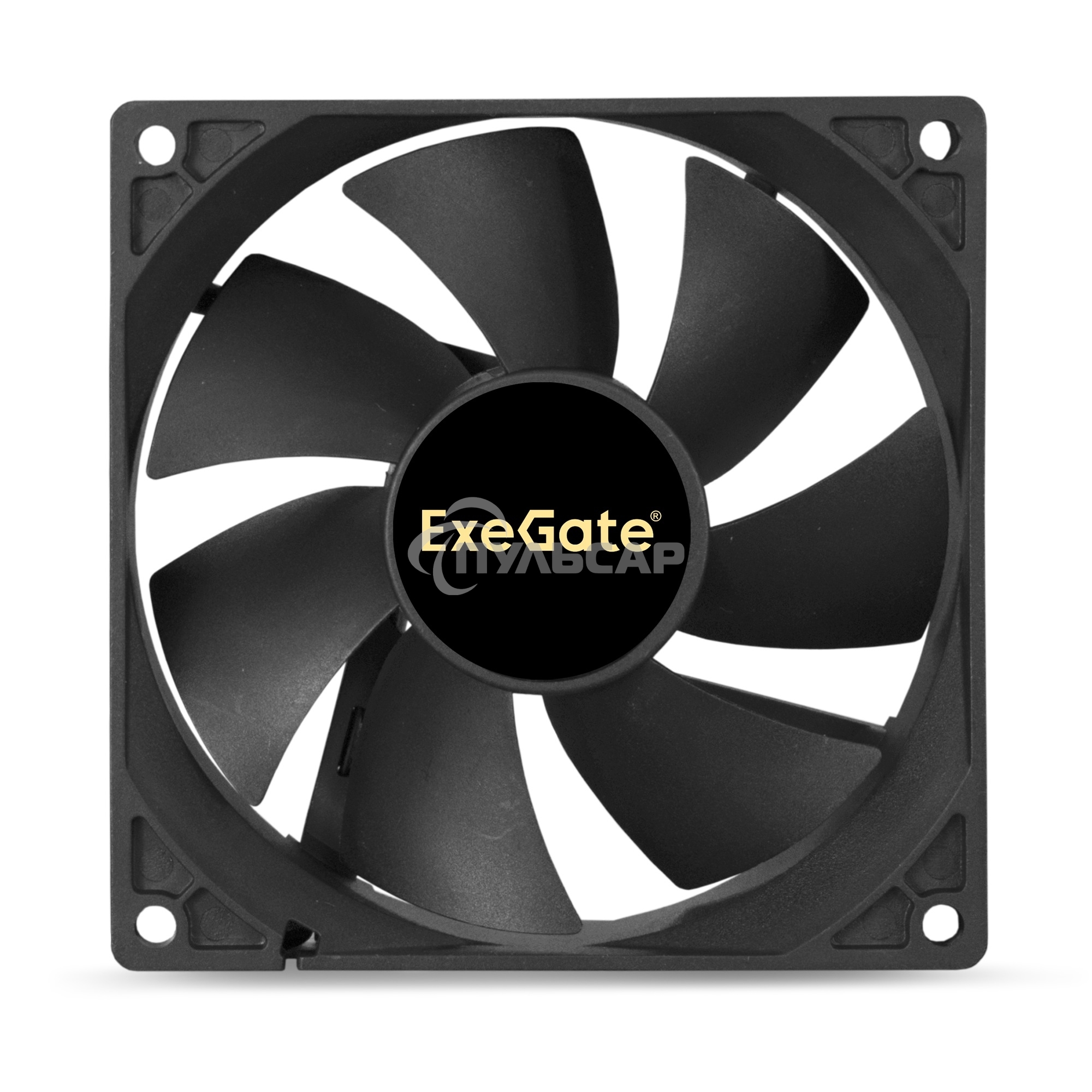 Вентилятор для корпуса ExeGate E09225H4P-PWM черный, 92 мм, 2000 об/мин, 26 дБ, 4 pin
