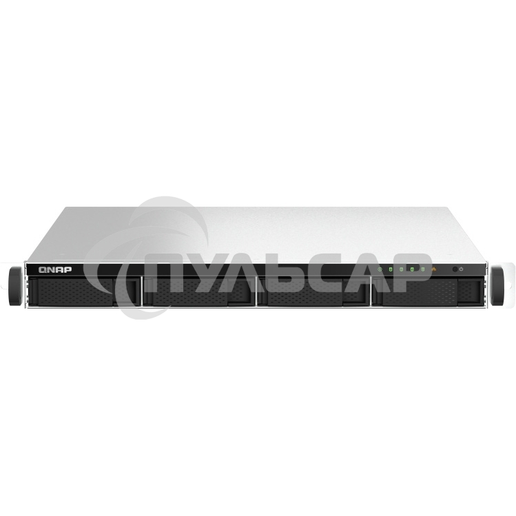 Сетевое хранилище SMB QNAP TS-464U-RP-8G NAS 4 HDD trays, rackmount 1U, 2 PSU. 4-core Intel Celeron N5105/N5095 2.0-2.9 GHz, 8 Gb RAM MAX, 2x2.5 Gigabit Ethernet, 4xUSB, 1xHDMI . PCIe Gen 3 x2, W/o rail kit RAIL-B02