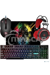 Игровой комплект Defender Гарнитура, мышь, клавиатура, ковер MKP-118