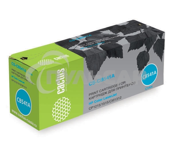 Картридж лазерный Cactus CS-CB541A голубой (1400 стр.) для HP Color LaserJet CP1215/1515/CM1312