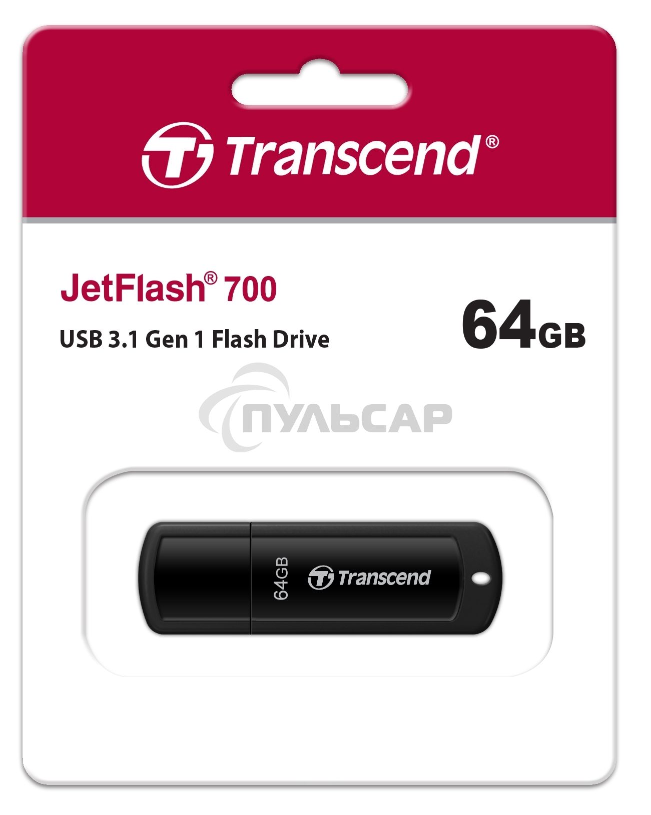 Флешка USB Transcend USB 64 Gb JetFlash 700 TS64GJF700