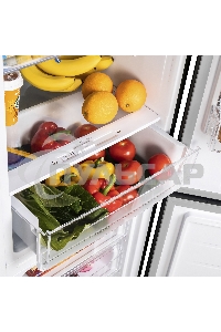 Холодильник Maunfeld MFF176SFSB черный двухкамерный 188/75л морозилка снизу, ручная разморозка