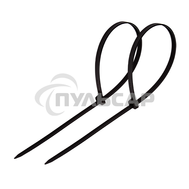 Хомут-стяжка кабельная нейлоновая Rexant 300 x4,8 мм, черная, упаковка 100 шт.