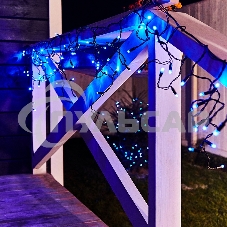 Гирлянда Neon-night Айсикл (бахрома) светодиодный, 4,8 х 0,6 м, черный провод, 230 В, диоды синие, 176 LED