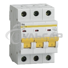 Выключатель автоматический модульный 3п C 40А 4.5кА ВА47-29 ИЭК MVA20-3-040-C