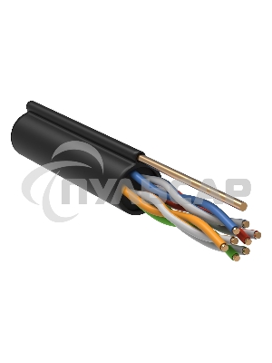 Кабель связи витая пара F/UTP кат. 5E 4 пары LDPE 1м трос черный GENERICA ITK BC3-C5E04-359-305-G