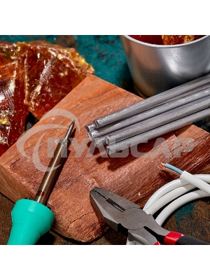 Припой пруток ПОС-61, Ø8мм, длина 400мм, ГОСТ 21931-76, олово 61%, свинец 39% (упак. 5 кг) Rexant