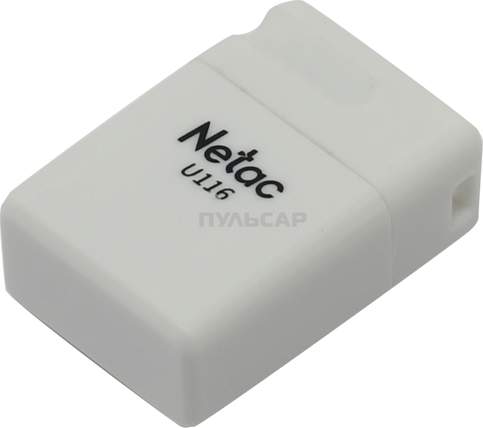 Флешка USB Netac U116 8 Gb <NT03U116N-008G-20WH>, USB 2.0, миниатюрная пластиковая белая