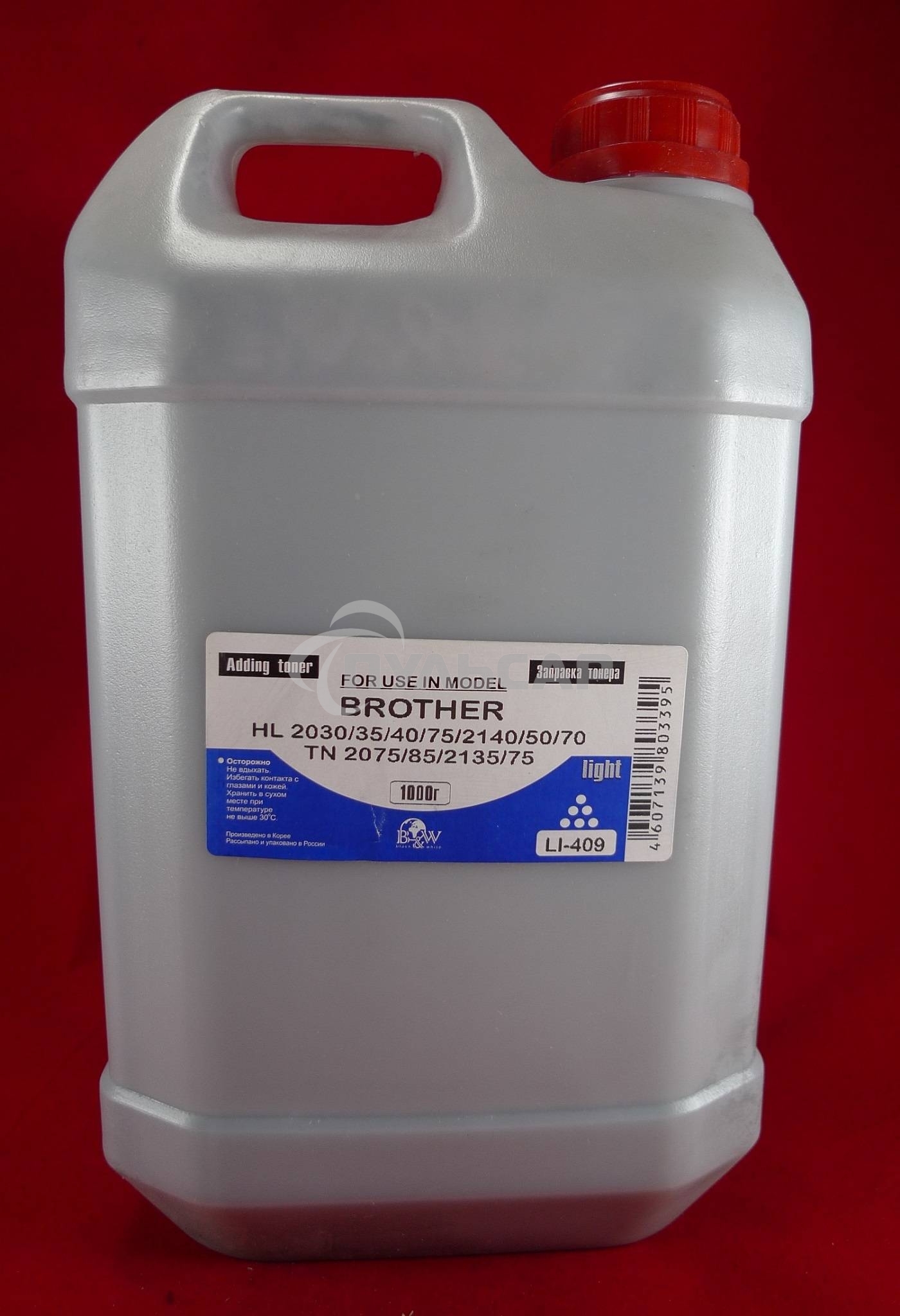 Тонер Brother TN 2075/85/2135/75 HL 2030/35/40/75/2140/50/70 (фл, 1кг) B&W Light фас. Россия