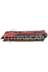 Оперативная память Patriot Viper Elite II, DDR4, 16Gb (2x8 Gb), 3200 MHz, CL18, DIMM, радиатор, красный, черный