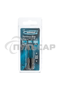 Набор бит торсионных PZ2x50 мм, для ударных шуруповертов, 2 шт. Gross