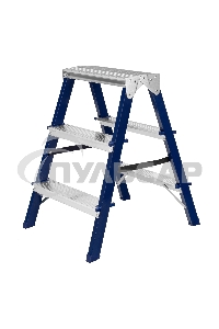 Стремянка двусторонняя Сибртех 3ст стальная, 97933