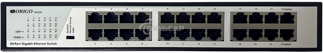 Неуправляемый коммутатор ORIGO, 24x1000Base-T, комплект для установки в 19