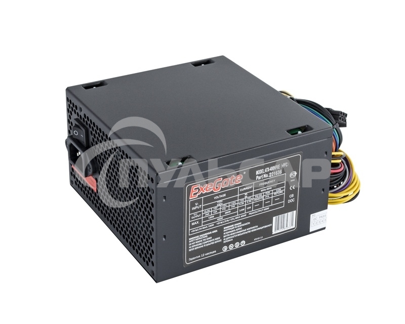Блок питания ExeGate 400NPXE (EX221636RUS), 400Вт, 120мм, черный