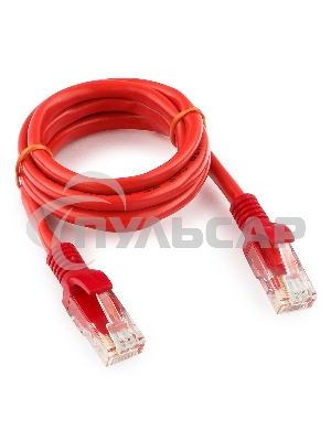 Патч-корд UTP Cablexpert кат.5e, 1м, литой, многожильный (красный)