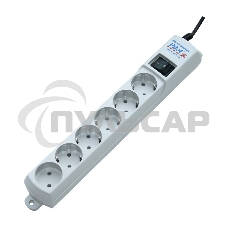 Сетевой фильтр ZIS Pilot S, 6 розеток, 3м, белый, Pilot S3M