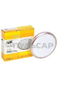 Светильник IEK LED ДПБ 3201 12Вт IP54 4000K круг розовое золото