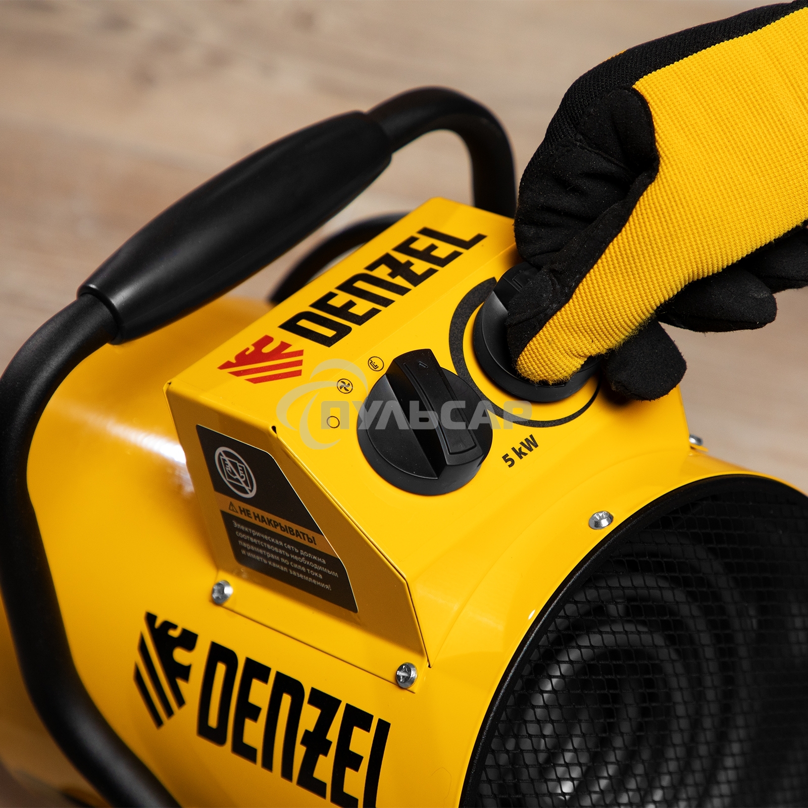 Тепловая пушка Denzel SFH-5000, 230 В, 400 м3/ч, 3 реж. вентилятор, 3000/4500 Вт