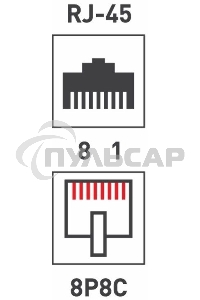 Проходной адаптер Rexant, RJ-45(8P-8C), UTP неэкранированный, категория 5e, (гнездо-гнездо)