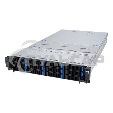 Серверная платформа ASUS RS720-E11-RS12U, 2U, 2 x LGA4677, 32 DIMM DDR5, 12=8 x NVMe/SAS*/SATA + 4 NVMe/SATA hs, 2 x M.2 slot, 2 x 10Gbe (X710) RJ45 port,Up to 8 slots PCIe 5.0, 1 x OCP 3.0, 1+1 1600W