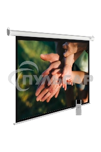 Экран Cactus 280x280см MotoExpert CS-PSME-280x280-WT 1:1 настенно-потолочный рулонный белый (моторизованный привод)