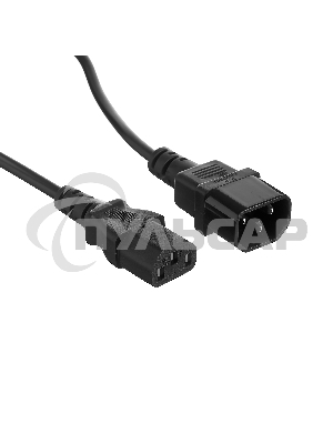 Кабель монитор-компьютер (UPS->уст-во) ExeGate Power EC-1,8P (С13->С14) VDE-250V-3*0,5-CU, 6A, 1.8м
