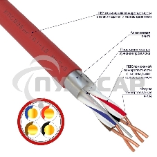 Кабель для пожарной сигнализации Rexant КПСВЭВнг(А)-LS 2x2x0,50 мм², бухта 200м