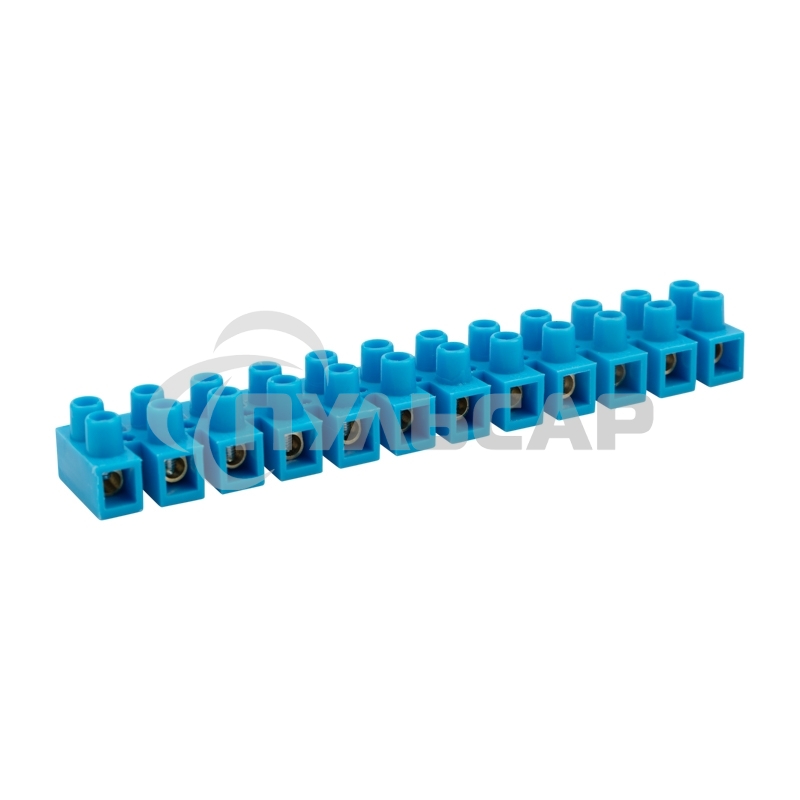 Клеммная винтовая колодка KВ-10 4-10, ток 10 A, полиэтилен синий Rexant (10 шт./уп.)