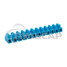 Клеммная винтовая колодка KВ-10 4-10, ток 10 A, полиэтилен синий Rexant (10 шт./уп.)